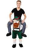 Funny Funny Bavarian Beer Guy Ride On Me Costumes Oktoberfest Halloween Mascot Costume