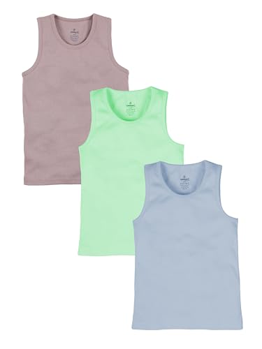 Image of KiddoPanti Boys 100% Cotton Rib Vest Pack of 3