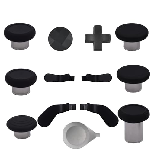 Image of 13Pcs Elite Controller Metal Thumbsticks for Xbox Elite Series 2, Elite Series 2 Core Controller Parts,Joysticks Accessories Replacement, Metal Mod 6 Swap Joysticks, 4 Paddles, 2 D-Pads, 1 Tool(Black)