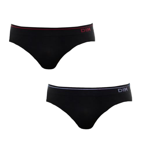 Dim Calzoncillos Tipo Slip Sin Costuras De Algodón Unno Hombre x2, Multicolor, L