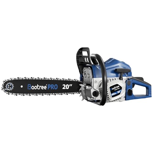 Gas Chainsaw 62CC 20 Inch Professional Powerful 2-Stroke Engine for Tree Cutting, Logging and...