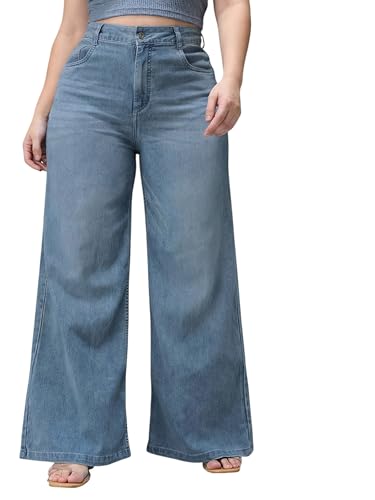 Image of Miss Chase A+ Women's Bootcut High Rise Regular Length Stretchable Denim Jeans