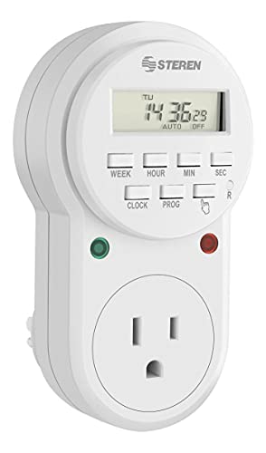 Electricidad, Tools STEREN Temporizador (Timer) Digital de 8 Eventos