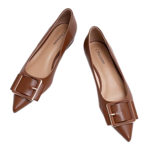 C.Paravano Womens Flats | Pointed Toe Flats | Flat Shoes for Women | Ballet Flats | Black Flat | Work Flats