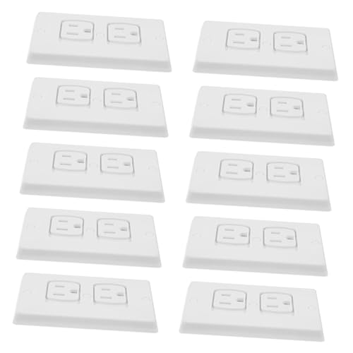 Cache-prises électriques Yardwe lot de 10 avec vis sécurité murale enfant