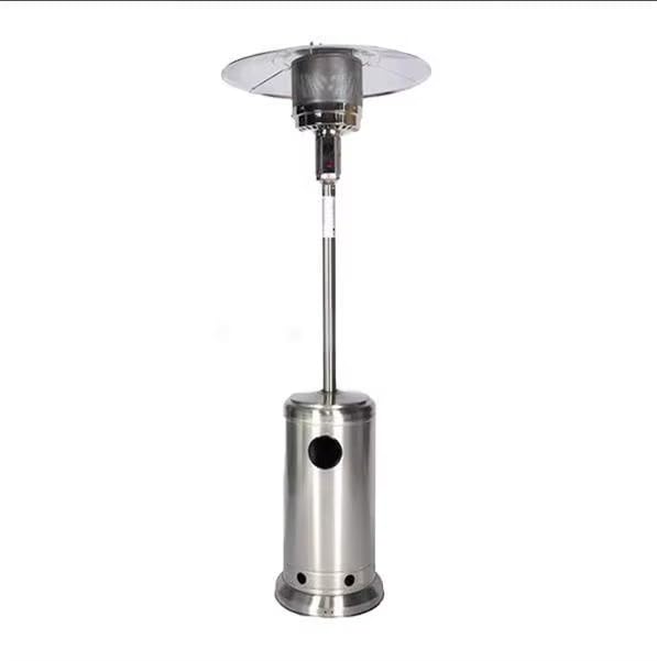 Premium Outdoor Propane Patio Heater, Stainless Steel, Portable with Wheels, Electronic Ignition System, Gas Powered