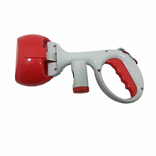 2 in 1 Pet Dog Pooper Scooper Poop Bag Holder Waste Picker Grabber Scoop +60 POO Bags FREE For Dogs And Cats Animal Waste, Pooper Scooper Sets, Pet Dog Pooper Scooper (RED Poop Scoop +60 Poo Bag FREE)