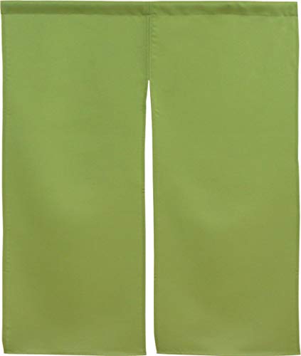 のれん 防炎 無地 全14色 サイズ 間仕切り 半間のれん 防炎プレーン 幅75×丈90cm (モスグリーン 11859)