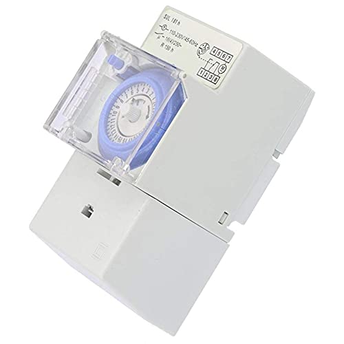 nJiaMe SUL181H Hutschiene Analog Mechanischer Zeitschalter 30 Minuten programmierbar110-230VAC-Timer Cover