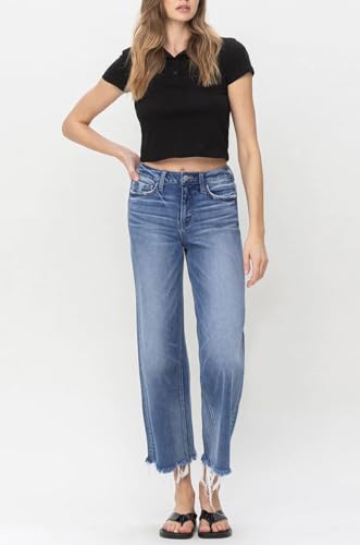 Flying Monkey - High Rise Wide Leg Jeans - F52044