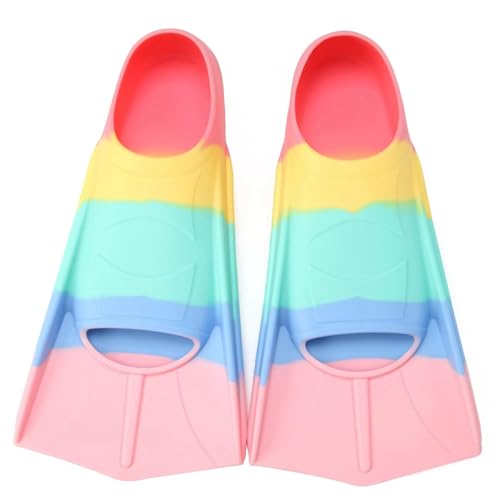 Foyinbet Kids Swim Fins,Kids Flippers Short Youth Swimming Fins for Lap Swimming Training for Children Girls Boys Beginners Small