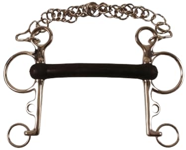 Umbria Equitazione Pelham Inox Gomma Rigida aste Lunghe 13.5