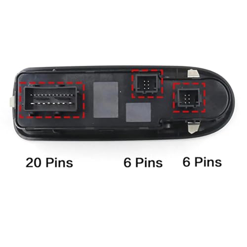 Bouton commutation commande fenêtre fluide pour Citroën C5 bloc 32 broches - 4