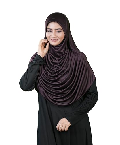 Image of Mehar Hijab Stretchable Frilled Hijab Scarf for Muslim Women | Soft Polyester Stylish Hijab for Women & Teenagers Faeezah Hijab