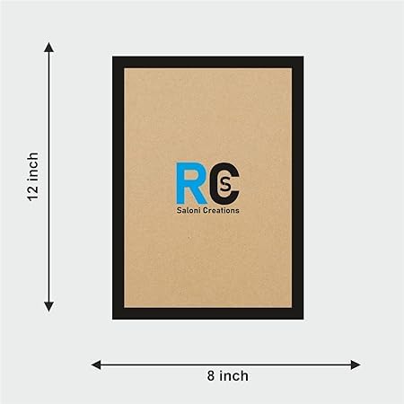 Image of Set Of 3 A4 Size Photo Frame For Wall Decor I Picture Document Wood MDF Photo Frame For Home Office Decor Picture A4 Size MDF Frame 8 x 12 Inch (Plexi Glass On Front) Black Color