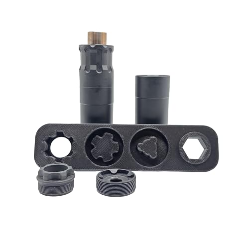 Silent Watch Tactical Rugged Obsidian 9/45 Suppressor Multi Tool/Wrench - 4 in 1 - Black - Heavy-Duty Carbon Fiber Infused - Made in USA (Tool Only)