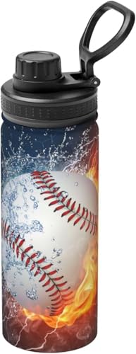 野球 水と火柄 アニメ 水筒 真空断熱 保温 保冷 スポーツボトル 人気 ステンレスボトル スポーツ飲料対応 漏れない 直飲み530ml 男の子 女の子 おしゃれ 大人 子供 グッズ キャラクター 誕生日 プレゼント dvn25ja