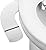 Cendron Ultra-Slim Bidet Attachment for Toilet, Dual Nozzle (Frontal & Rear Wash) with Self-cleaning, Non-Electric Bidet Toilet Seat Attachment with Adjustable Water Pressure, White