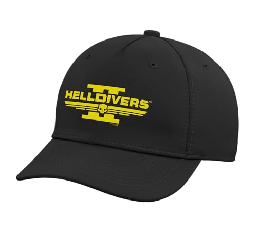 Helldivers 2 Main Logo Video Game Adjustable Printed Baseball Hat, Black