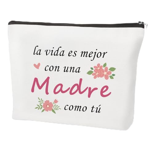 Dia da Mãe presentes, presente mãe, presente mãe mãe lona maquilhagem bolsa cosmética bolsa precisa aniversário Natal aniversário de semana santa mulher ideias