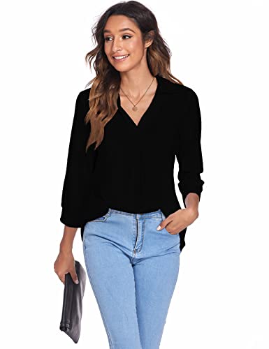 Image of Newchoice Womens 3 /4 Sleeve Shirts Business Casual Tops