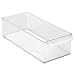 InterDesign Refrigerator and Freezer Storage Organizer Bin for Kitchen, 6" x 4" x 14.5", Clear