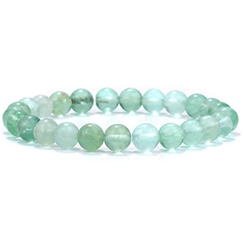 Bracelet en fluorite verte 8mm, une pierre naturelle élégante pour homme et femme