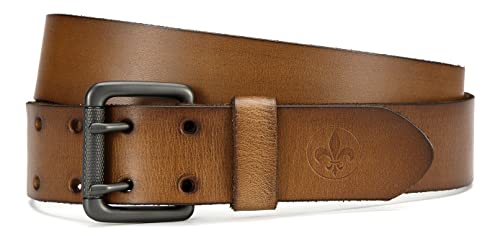 Yoetey Leather Work Belt For Men | Double Prong Belt 40Mm With Full Grain Leather | 9 Sets Holes For A Perfect Fit #TOP5