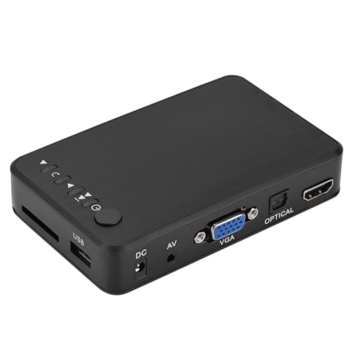 Reproductor de Video Audio HDMI 1080P HD Reproductor Multimedia de Audio y Video con Control Remoto IR Reproductor Multimedia de Baja Potencia Soporte Unidad USB Unidad de Disco Duro Móvil (UE)