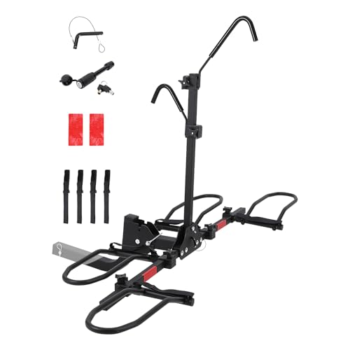 Porte Vélos pour 2 Vélo Porte Véio Voiture Attelage ArrièRe Support Pliable Compatible Vélos éLectriques et Fat Bikes Jusqu’à 180kg Porte Voitures en...