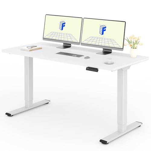 FlexiSpot Höhenverstellbarer Schreibtisch mit 2 Motoren & 25MM einteiliger Tischplatte,ergonomischer Bürotisch - 160 x 80 cm Weiß, weißes Gestell FlexiSpot Höhenverstellbarer Schreibtisch mit 2 Motoren & 25MM einteiliger Tischplatte,ergonomischer Bürotisch - 160 x 80 cm Weiß, weißes Gestell
