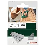 Bosch 1000x Clavo de Tipo 48 (para Madera, Longitud 14 mm, Anchura 1,8 mm, Accesorios Grapadora Manual)