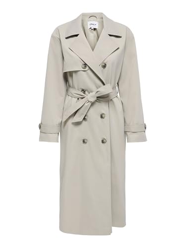 Trench Femme ONLY Onldisa Life Long Trenchcoat CC OTW Veste Longue Classique Beige