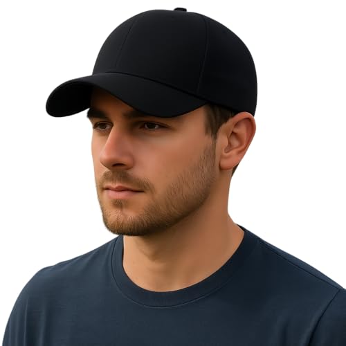 Image of Weavers Villa Soft Cotton Twill Adjustable Unisex Black Cap for Men and Women Freesize Baseball Cap