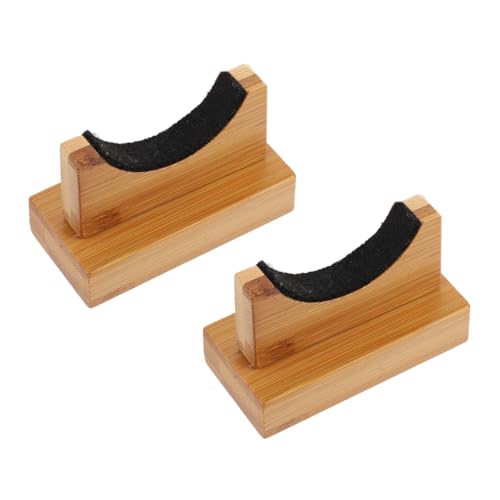 Toddmomy 1Pair Wooden Baseball Bat Holder Horizontal Desktop Display Bracket for Collectible Bats Sturdy Base for Home Decoration Showcase Signed Bats