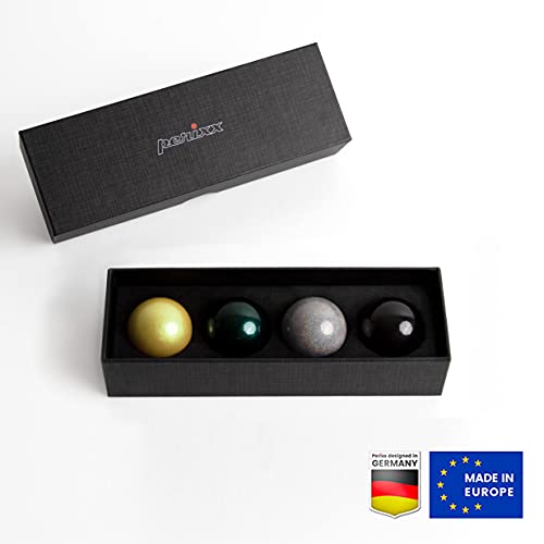 Image of Perixx PERIPRO-303 X4B Trackball - 1.34 Inch Replacement Ball for PERIMICE and M570-4-in-1 Multi-Color Black, Silver, Green, and Yellow Trackball - Elegant Storage Box, Multicolor b (18055)