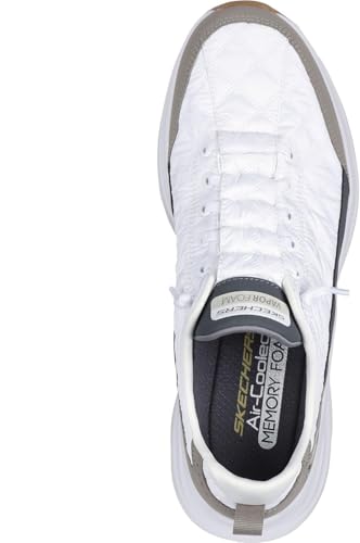 Skechers - Mens Contour Foam - Cozy Fit Slip On Shoes, Color White/Taupe, Size: 15 M US2