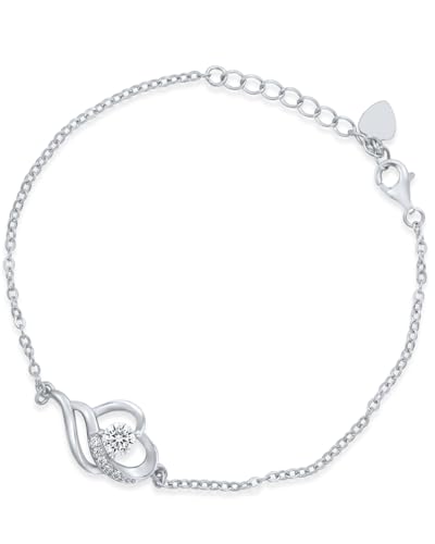 Image of KOURA 925 Sterling Silver Bracelet for Women & Girls | Sleek Adjustable Link Design | Timeless Silver Jewellery for Everyday Use, Work, Celebrations & Thoughtful Gifting