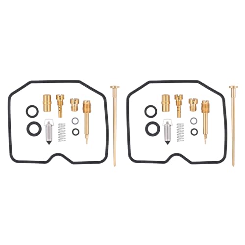 Vergaser Reparatursatz Umbausatz Motorrad Dichtung Vergaserdichtsatz Schwimmerkammer Hauptdüse Düsennadel Nadeldüse Gemischschraube O-Ring Motorradvergaser für Kawasaki GPZ 500S GPZ 500 S 1987-2003