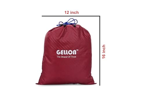 Image of Gellon 4 Pc Shoes Bag in Umbrella Cloth for Travel & Storage Travel Organizer for Women & Men Travel Accessories Shoes Cover Pouch Shoes Bag for Travel Essentials in Maroon & Silver Color