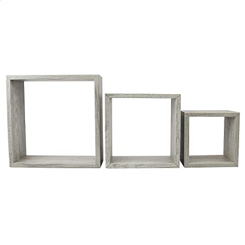 Home Basics Durable Floating Wall Cubes, Grey | Shadow Box Frames Are Perfect For Any Room | Frame Your Favorite Items On Display #TOP1
