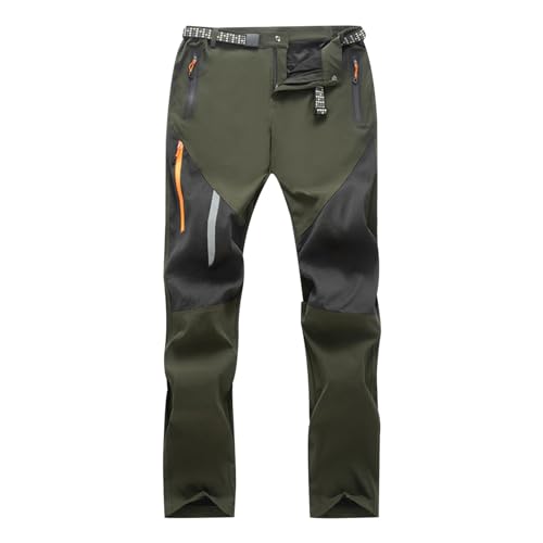 LHHMZ Pantaloni da Trekking Outdoor da Uomo Pantaloni Comodi da Passeggio Pantaloni Casual Leggeri con Tasche con Zip