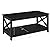 Yaheetech Wood 2-Tier Black Coffee Table with Storage Shelf for Living Room, X Design Accent Cocktail Table, Easy Assembly Home Furniture, 39.5 x 21.5 x 18 Inches
