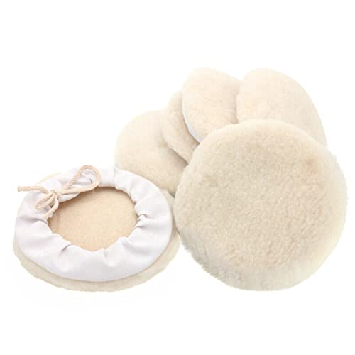 Irfora 6pcs 7-inch Buffing Pads Car Bonnet Buffing Waxing Pad Kit Buffer Polishing Polisher Pad Wool Buffering Pads for Drill Body Buffing & Polishing Pads