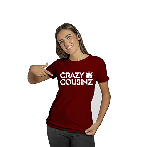Image of Feel Good Crazy Cousins Family Matching Cotton Multi Colored Printed T-Shirt