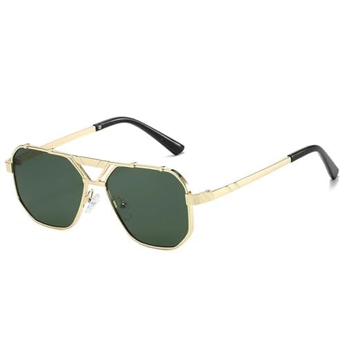 Lunettes de soleil de luxe vintage en métal MUTYNE chic à double pont