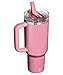 STANLEY Quencher ProTour Flip Straw Tumbler with Leakproof Lid 40 oz| Built-In Straw & Handle | Cupholder Compatible for Travel | Insulated Stainless Steel Cup | BPA-Free | Port Shimmer