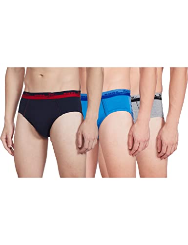 Image of Rupa Jon Plain Brief for Men | 100% Cotton Fabric | Outer Elastic | Assorted