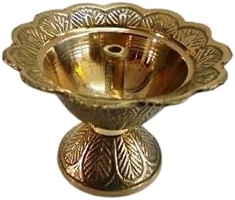 Brass Diya Diyas Oil Lamps Chirag for Aarti Diwali Navratras Lighting, Golden