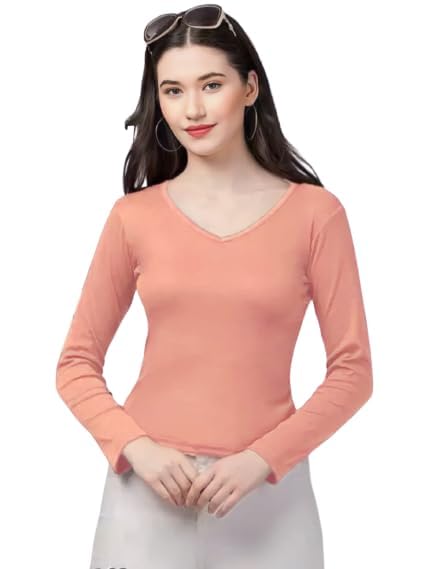 Women's V-Neck Stylish Full Sleeve Casual Wear Tops for Women and Gril's Tops-image-36